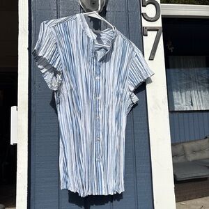 Striped Button-Up Shirt